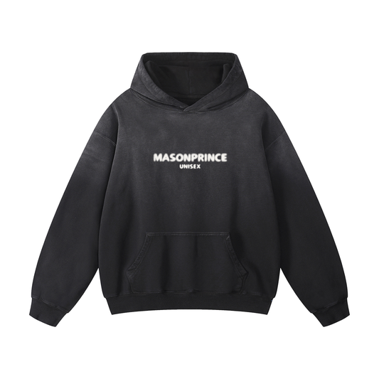 Blur Logo Washed Hoodie